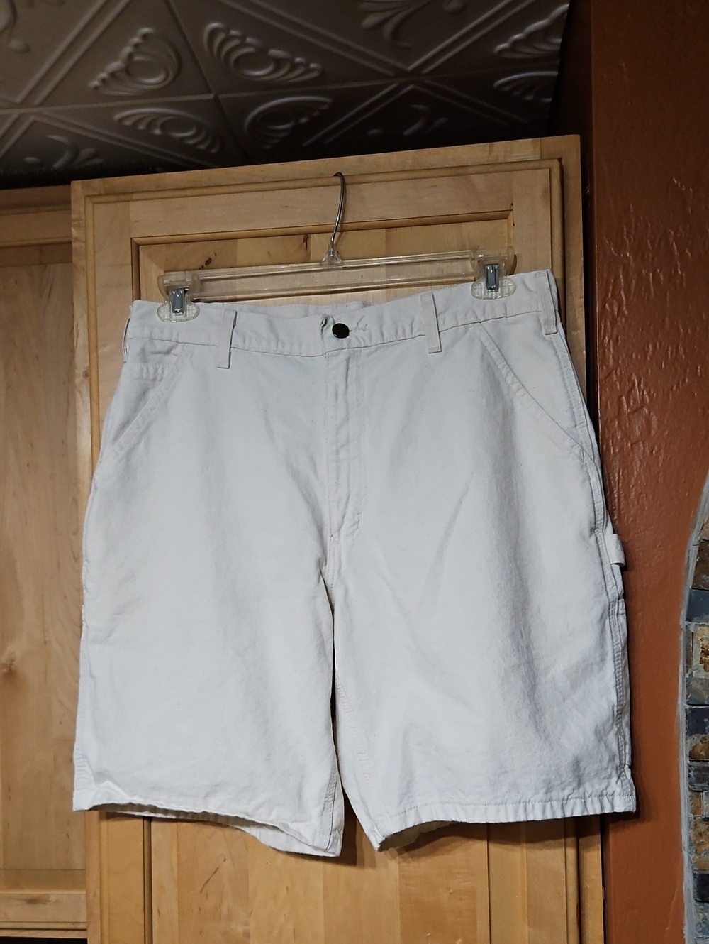 Vintage Carhartt Drill Painter Shorts Y2K Cream B36 NAT